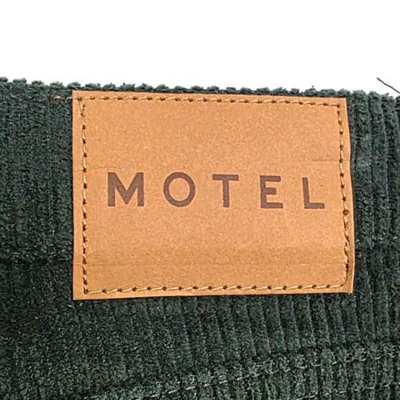 Motel Rocks Corduroy Bootleg Jeans in Cord Forest Green Size Medium 8/30 - Picture 7 of 12